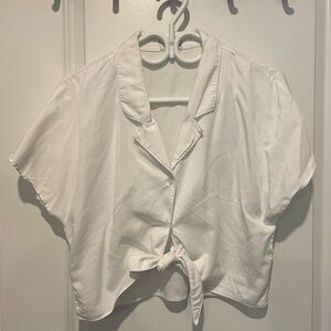 Aritzia tie front blouse